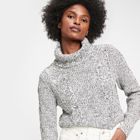 GAP Cable Knit Turtleneck Sweater - Picture 7 of 7